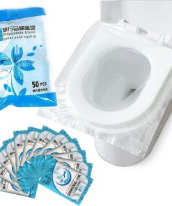 50 Adet Kullan At Pratik Kullanımlı Hijyenik Klozet Kapağı Poşeti