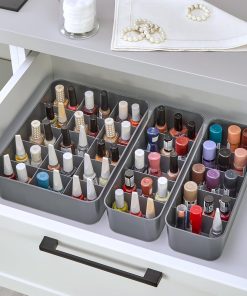3'lü Düzenleyici Antrasit, mutfak, banyo, ofis, yatak odası, makyaj masası organizer set