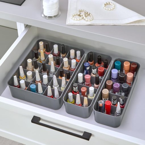 3'lü Düzenleyici Antrasit, mutfak, banyo, ofis, yatak odası, makyaj masası organizer set