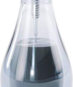 Droplet sabunluk, sıvı sabunluk ve bulaşık deterjanı dispenseri, 280 ml kapasiteli, akrilik cam, banyo ve mutfak için, denim mavisi, normal